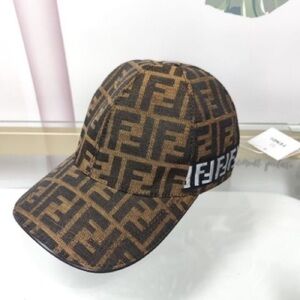 Fendi Full Print Logo Cap | Brown/Black | Street Trend Must-Have